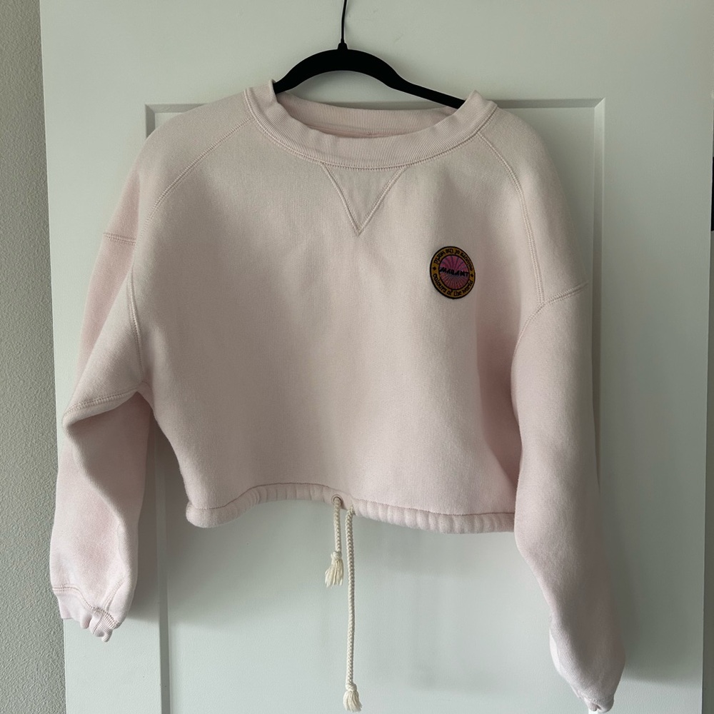 Isabel Marant logo patch cropped sweatshirt